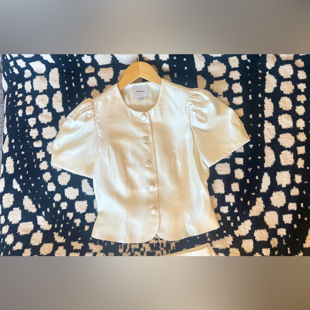 Reformation Mika Cream Mini Dress - Picture 12 of 16